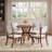 Cairo 2-Person Solid Wood Dining Table Set with Upholstered Chairs & Curved Legs-129020347
