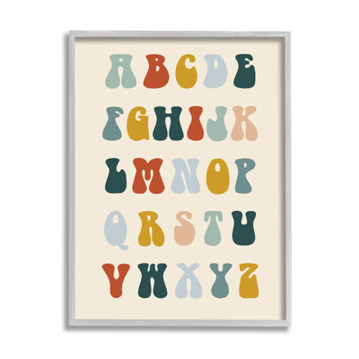 Ba-957 - Lettres de l'alphabet terreux encadrées sur bois par Lil 'Rue, art textuel