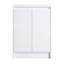 Combinaison de meuble-lavabo autoportant 72 po, 4 armoires de rangement et 2 armoires murales, mécanisme de fermeture en douceur, contreplaqué blanc brillant pour la capacité de la salle de bain