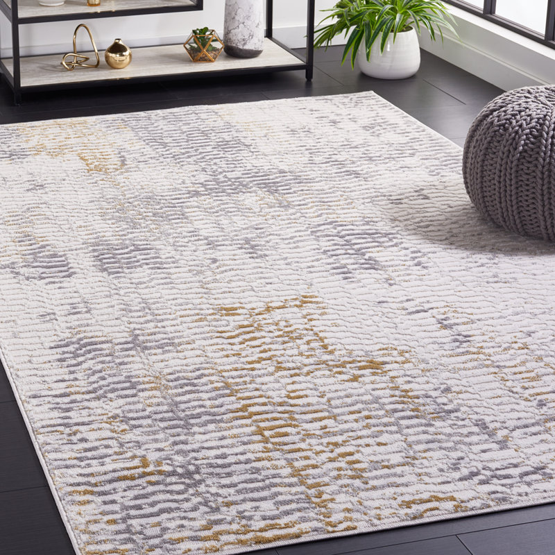 Tapis beige / gris clair Palma 352, Rectangle 5 pi 3 po x 7 pi 6 po