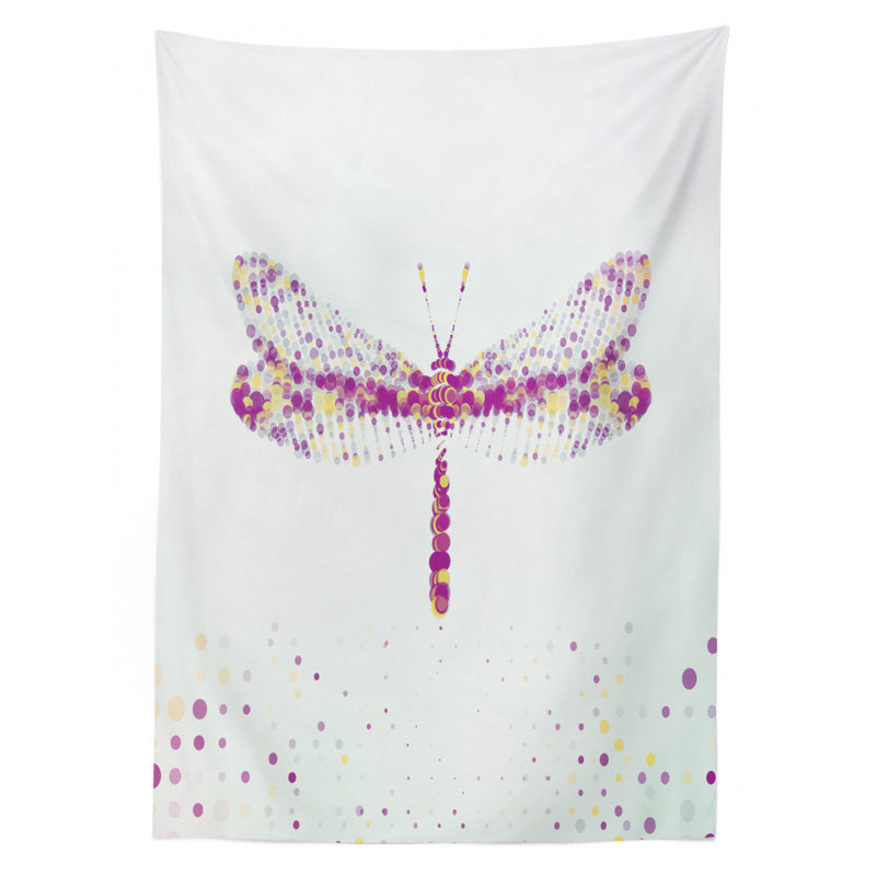 Tablecloth, 84" L x 60" W, Purple/Yellow