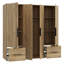 Tasharra 4 Door Manufactured Wood Wardrobe