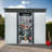 Outdoor Metal Storage Shed with Window and Transparent plate-108284808-113816592
