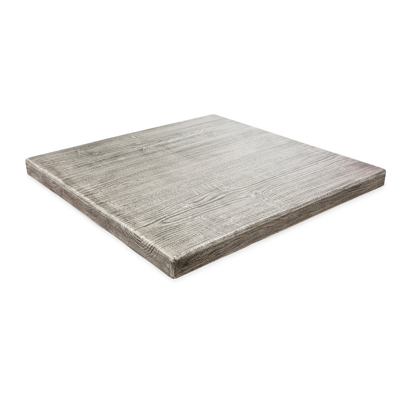 Plank WoodForm Concrete® Round Square Edge Table Top, 2" H x 36" W x 36" D, Fog