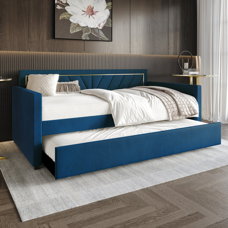 Kyliejo Upholstered Daybed, Navy