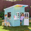Teamson Kids Wooden Playhouse Wendy House with Rainbow Shade, Kitchen, Flower Box & Bench, Mint-114160251