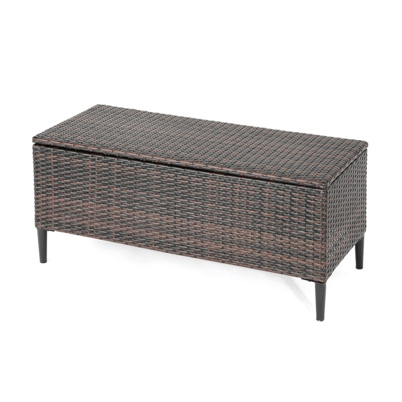 Banc de rangement Jeanbart, Brun multi