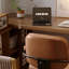 Bureau en fer massif en forme de L brun noyer + noir-144204320-144204327