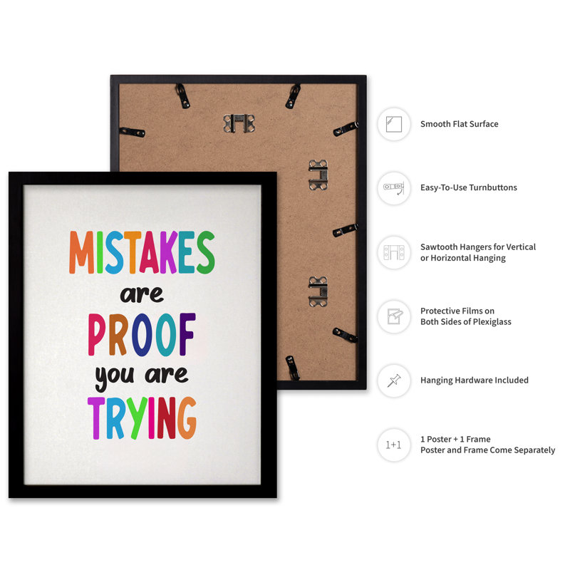 Les fautes sont la preuve, Black Framed, Poster, 18"H x 24"W