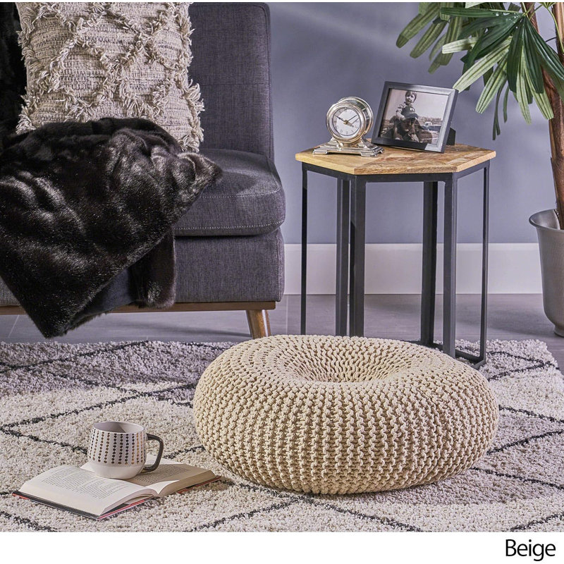 Pouf en coton Everett