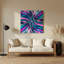 Abstraction numérique 99, art mural en métal mauve-2139185518