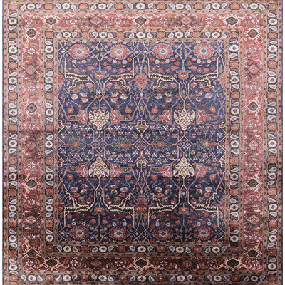 Tapis brun à motif oriental