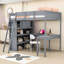  Lit mezzanine double avec bureau et tablettes Julena-1079009739