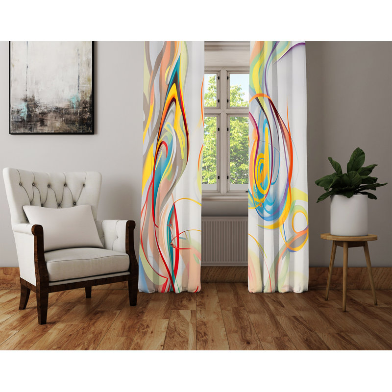 Rideau en polyester Sevinc, L 20 po x L 82 po