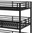 Metal Triple Bunk Bed With Safety Guardrails,Slide And Noise-Reduced Design
