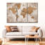 " Geographic World Map IV Multi Piece Canvas Print " by Tess P 3 - Pieces-152609712