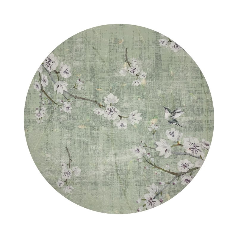 Blossom Fantasia Pebble 16" Vinyl Placemat, Celadon