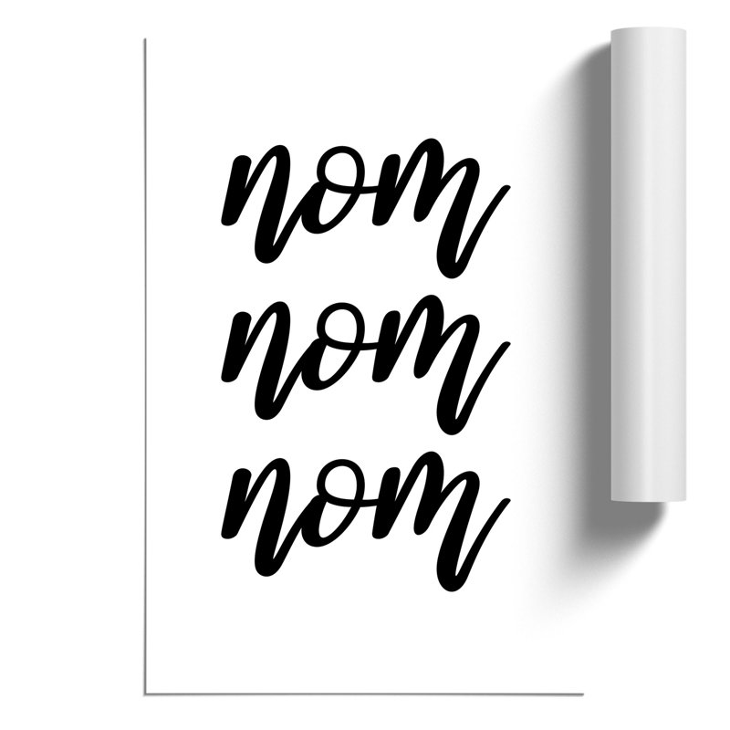 Nom Nom Nom - Frameless Print, 42cm H x 30cm W x 0.1cm D