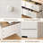 6 Drawer Dresser for Bedroom with Power Outlets & LED Light, Slim Wooden Chest of Drawers with Open Shelf, Space Saving Skinny Dresser for Nursery, Apartment, Closet Organization-1303617479