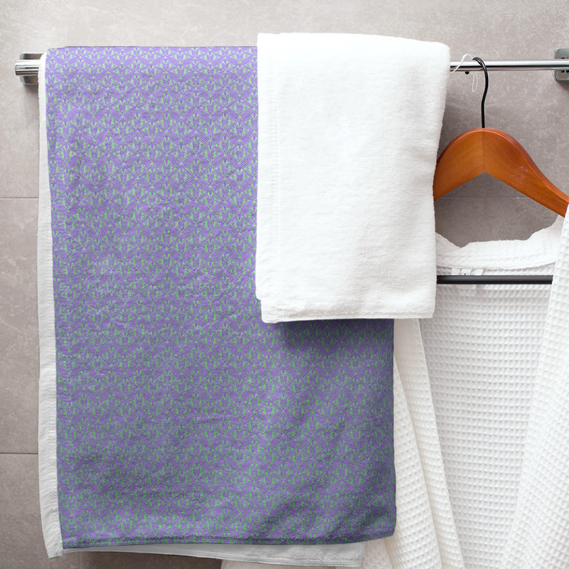 Katelyn Elizabeth Bath Towel, Purple/Green