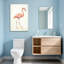 Animaux, flamant rose debout, dessin d'un oiseau rose-254917466