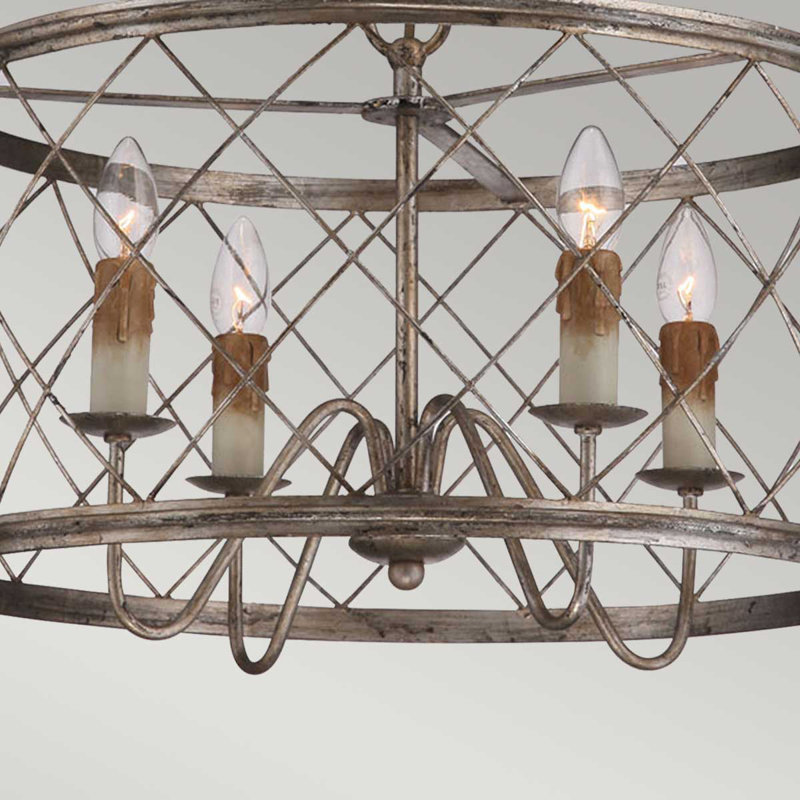 Sophie 4 - Light Bronze Drum Pendant