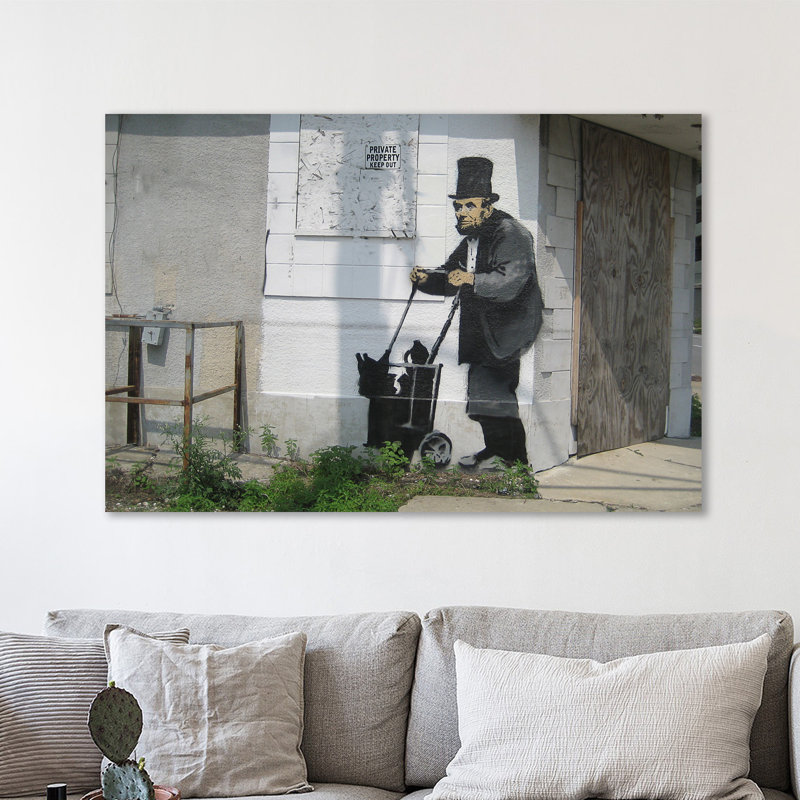 Lincoln by Banksy - Wrapped Canvas Print, 30 cm H x 46 cm W x 4 cm D