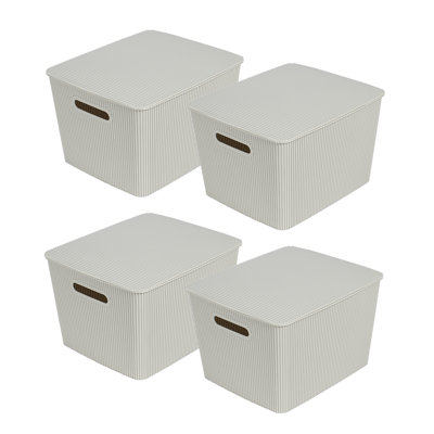 GLAD Storage Bin with Lid, Pack of 4