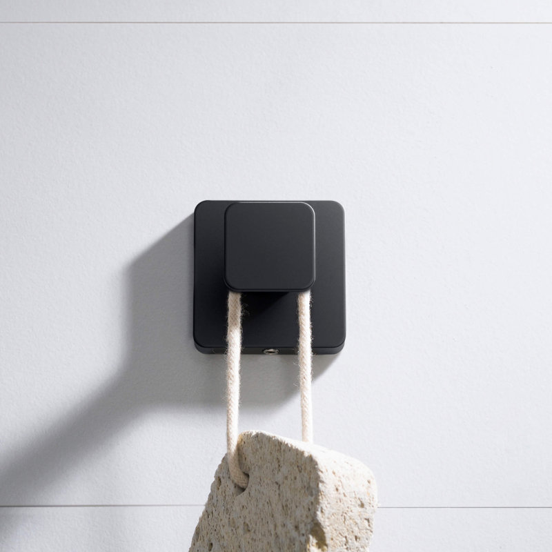 Blaze Wall Mounted Robe Hook, Matte Black
