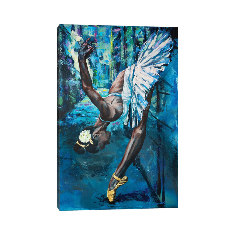 A Swan In The Backstreet by Tadaomi Kawasaki - Painting on Canvas, 66.04 cm H x 45.72 cm W x 1.91 cm D, Wrapped Canvas