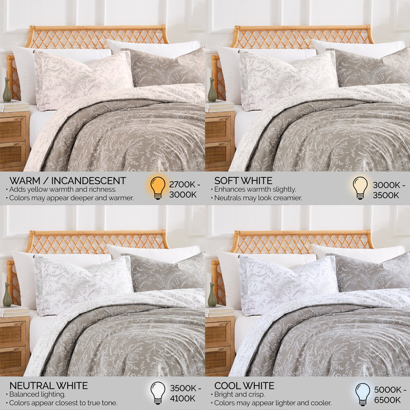Winter Brush Microfiber Reversible Traditional Duvet Cover Set, Twin/Twin XL Duvet Cover + 1 Sham, Warm Sand