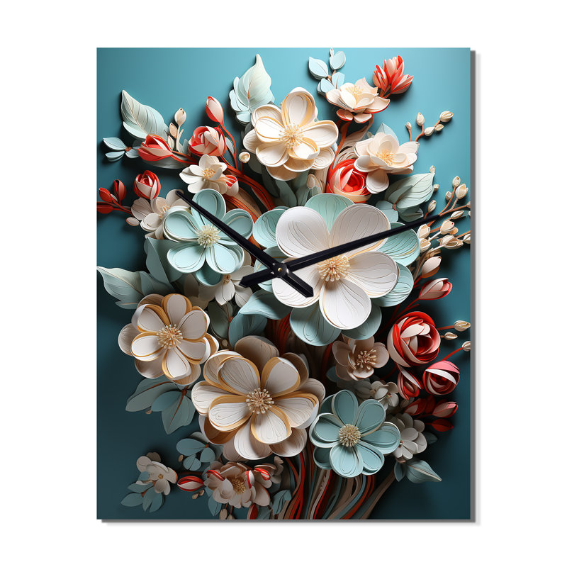 Horloge murale moderne cziara - plumeria, Moyen