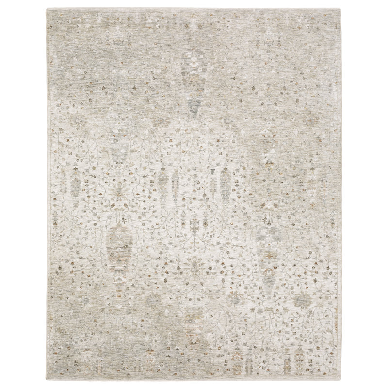 Tapis ivoire / beige Kuebler, Rectangle 6 pi 7 po x 9 pi 10 po