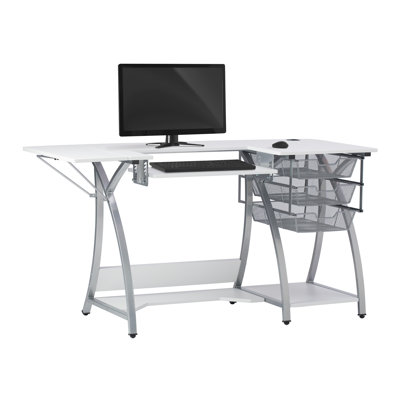 56.75'' x 23.75'' Foldable Sewing Table with Sewing Machine Platform
