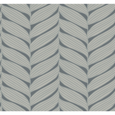 Luminous Leaves Floral Metallic Wallpaper Roll