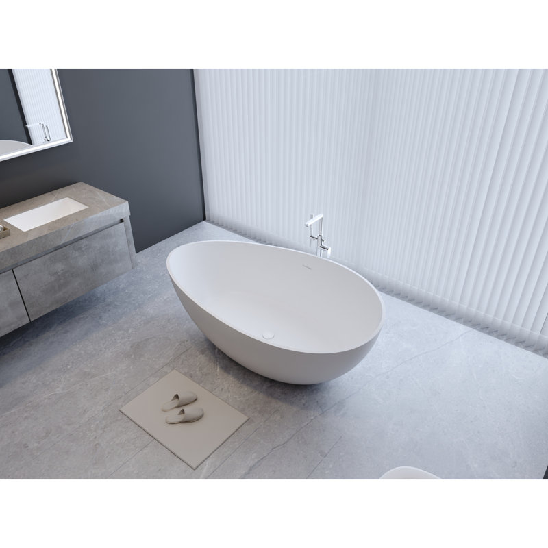 Baignoire autoportante élégante à surface solide et ergonomique pour une détente de type spa