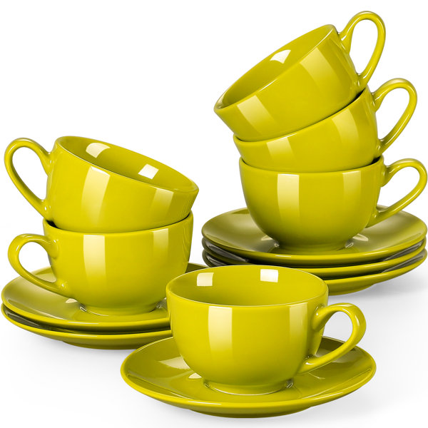 Argon Tableware Argon Tableware - Glass Cappuccino Cup & Saucer Set - 260ml  - Clear, Wayfair.co.uk