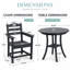 Modern Patio Bar Sets, HDPE 3 Piece Compact Bistro for Balcony Dining-271667181