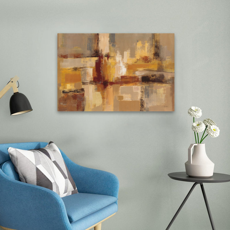 Châteaux de sable - abstrait beige noir brun, H 24 po x l 16 po