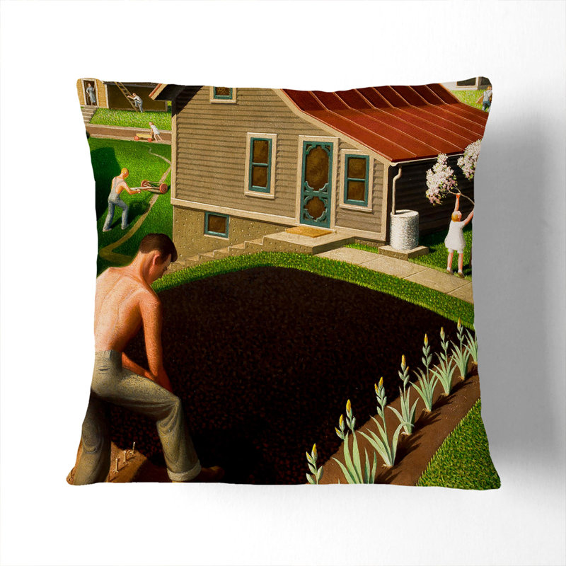 Spring in Town Scatter Cushion, 55cm H x 55cm W x 20cm D
