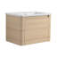 Meuble-lavabo mural 28 po avec lavabo en céramique et 1 porte à fermeture en douceur, emballage KD, contreplaqué-130626120