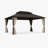 Aluminum Patio Hardtop Bronze Gazebo with Privacy Curtain and Mosquito Netting-116818740