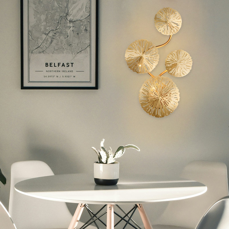 Modern Gold Wall Light Luxury Art Shade Decor for Living Room Indoor Lighting-Hall Light Wall Scounce