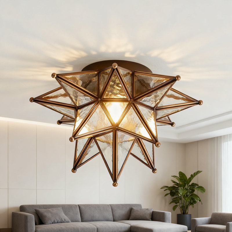 Plafonnier encastré Moravian Star, Noir