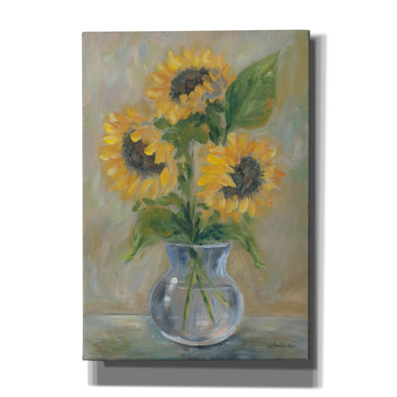 «Sunny Bouquet» par Pam Britton, art mural sur toile, H 26 po x l 18 po x P 0,75 po