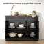 Buffet, armoire de cuisine 43 po, noir