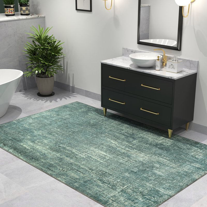 Tapis Pomonok London Elements, Rectangulaire 2 pi x 3 pi, Sarcelle