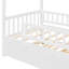 Lit simple en bois avec lit gigogne simple, blanc