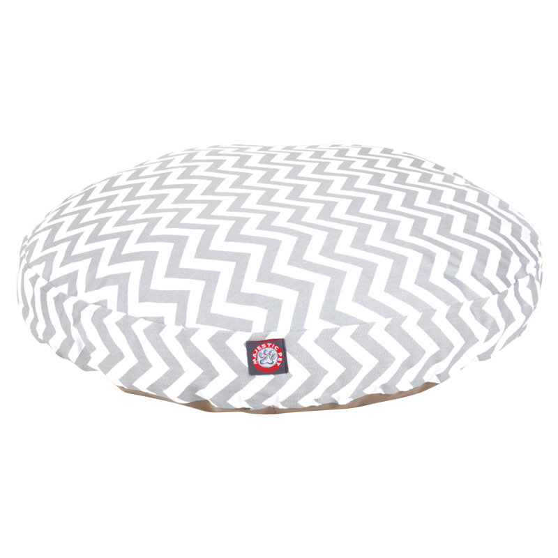 Coussin Zig Zag, Grand (l 42 po x P 42 po x H 5 po), Gris