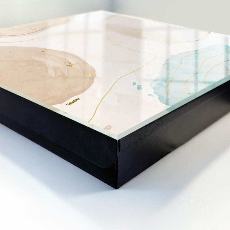 Key storage box, Opens to the right, 30x30x5, Black, Organic shapes and calm shades, 